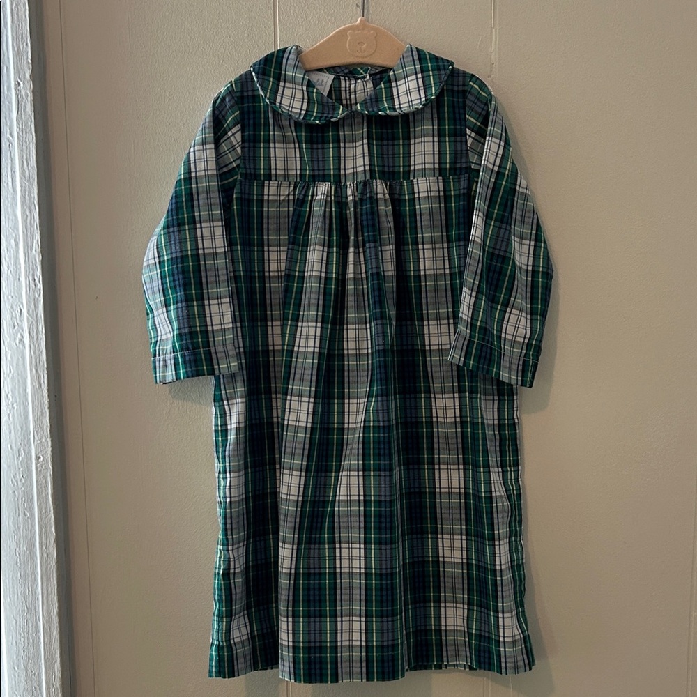 Little English Green and Blue Plaid Dress